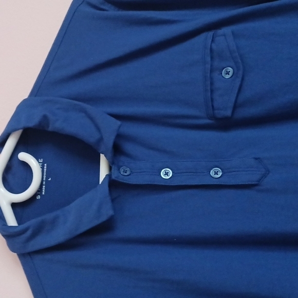 STRUCTURE BLUE POLO TOP - Picture 3 of 4